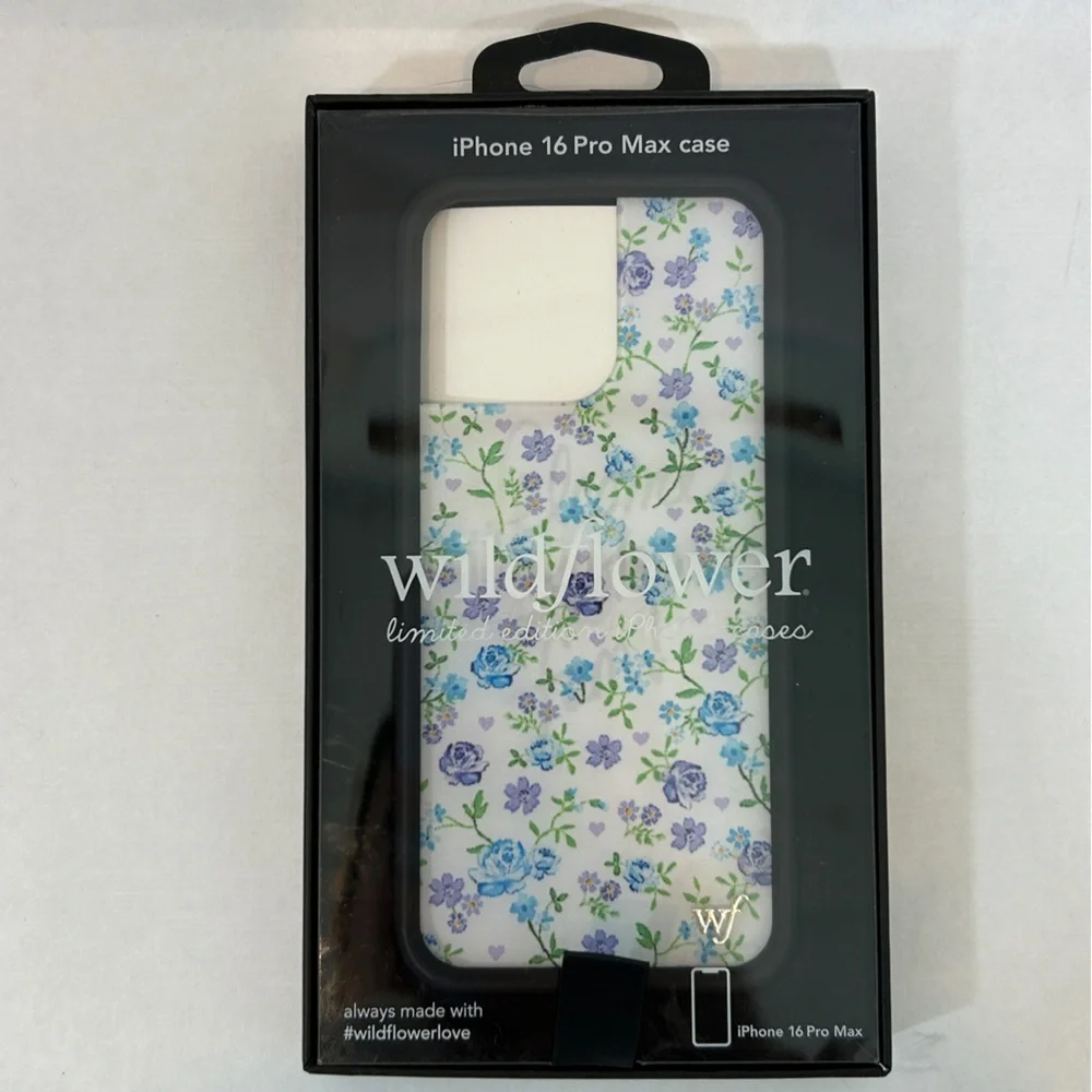 Wildflowers Lilac and Blue Floral iPhone 16 Pro Max Case NEW Limited Edition